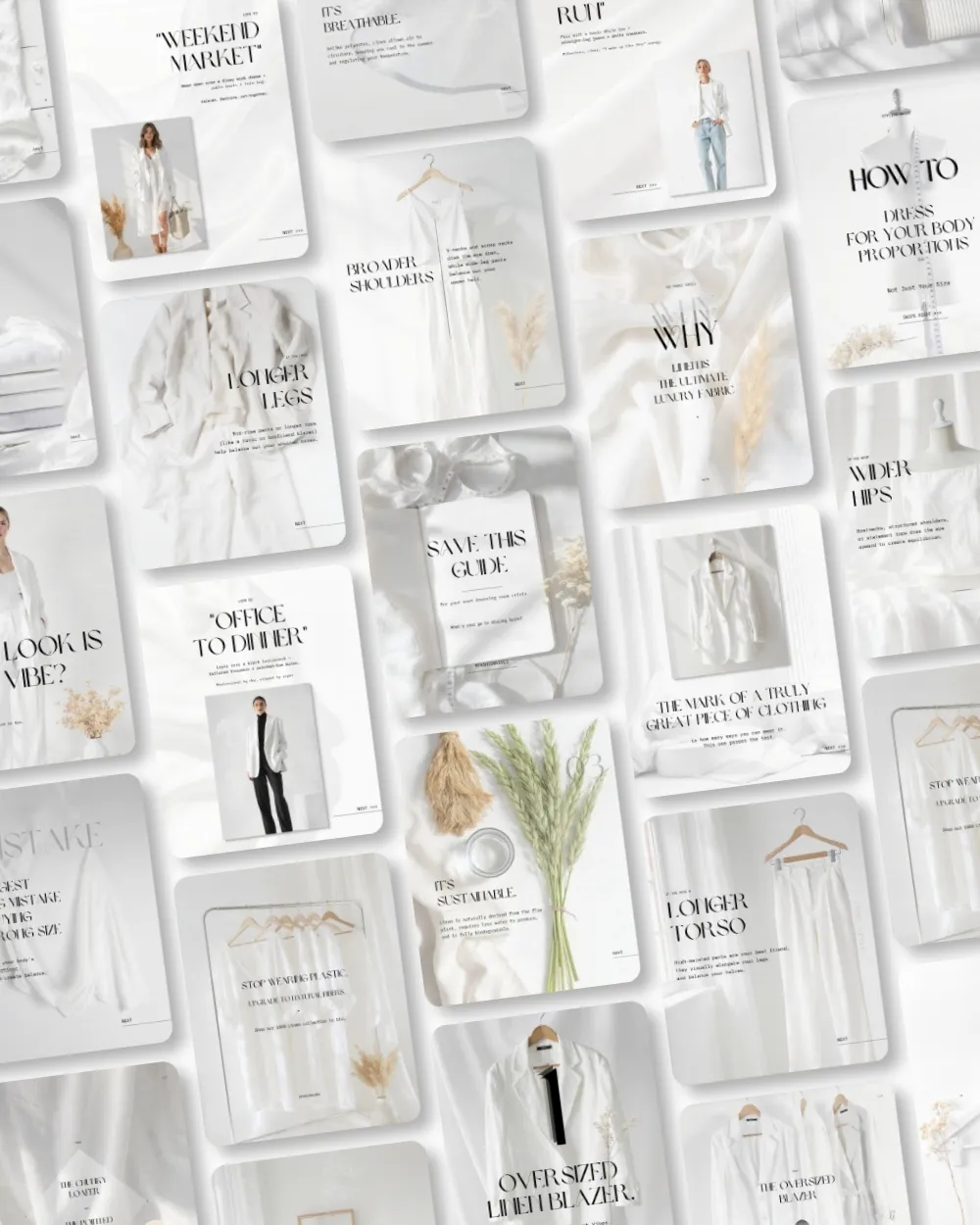 Ivory Editorial Instagram Carousels Kit