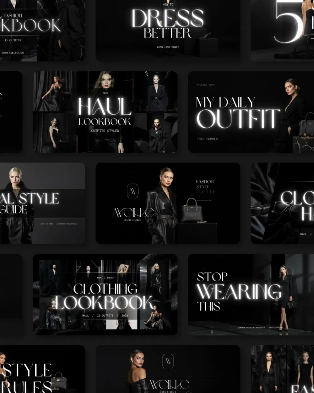 Noir YouTube & Facebook Creator Art Suite