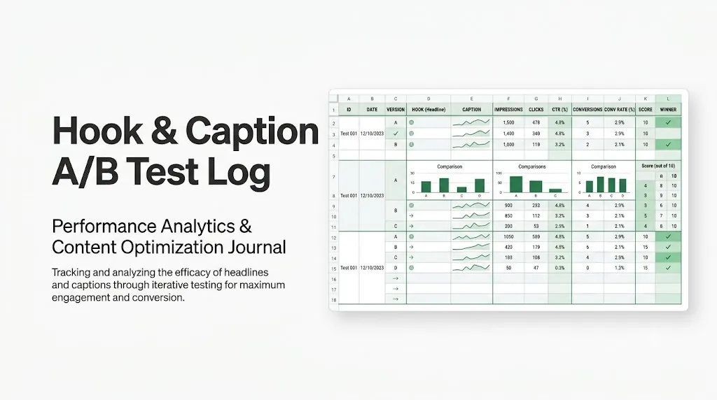 Hook & Caption A/B Test Log